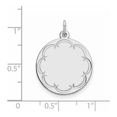Sterling Silver Round Disc Charm – view 3