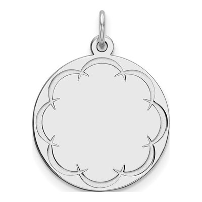 Sterling Silver Round Disc Charm