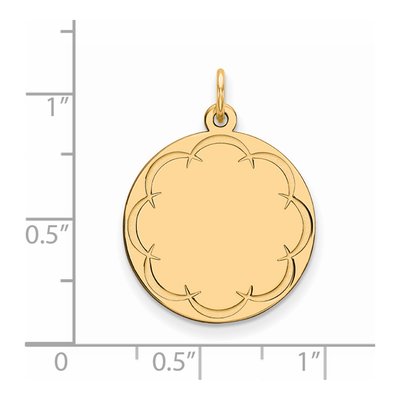 Gold-Plated Sterling Silver Round Disc Charm – view 3