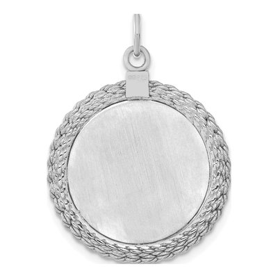 Sterling Silver Round Disc Pendant – view 4