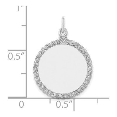 Sterling Silver Round Disc Pendant – view 5