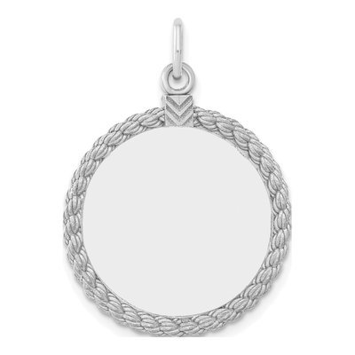 Sterling Silver Round Disc Pendant