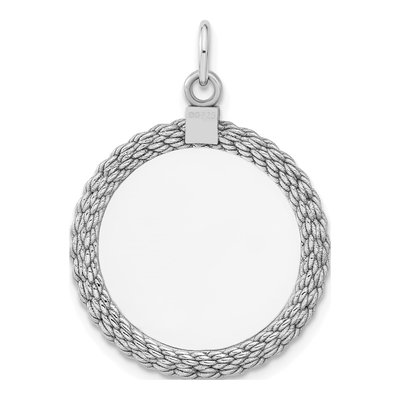 Sterling Silver Round Disc Pendant – view 4