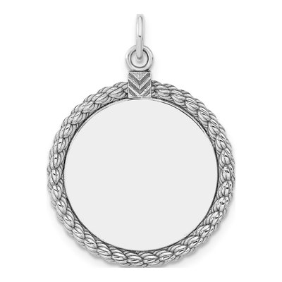 Sterling Silver Round Disc Pendant
