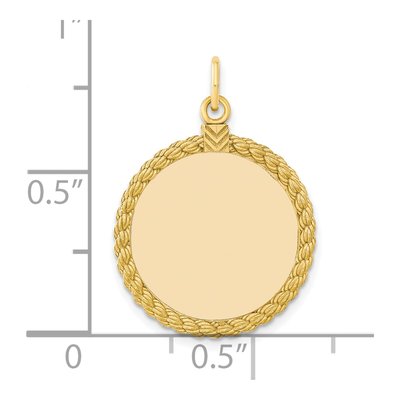 Gold-Plated Sterling Silver Round Disc Pendant – view 5