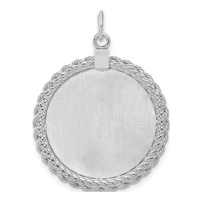Sterling Silver Round Disc Pendant – view 4