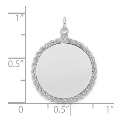 Sterling Silver Round Disc Pendant – view 5