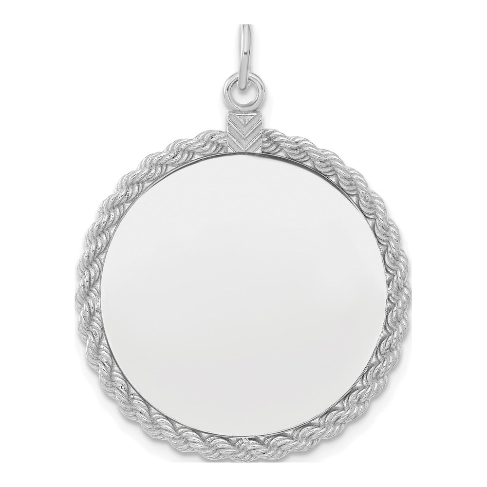 Sterling Silver Round Disc Pendant