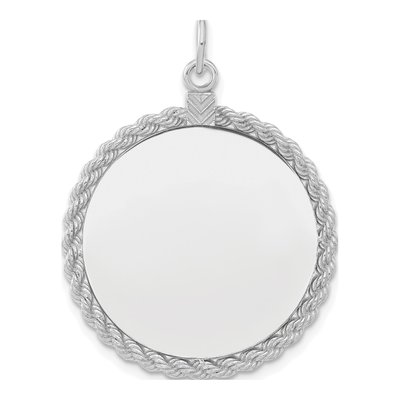 Sterling Silver Round Disc Pendant