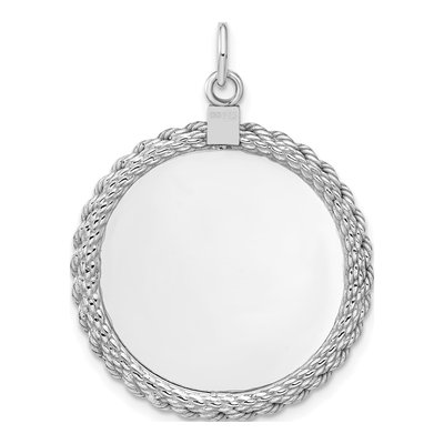 Sterling Silver Round Disc Pendant – view 3