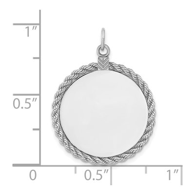 Sterling Silver Round Disc Pendant – view 4