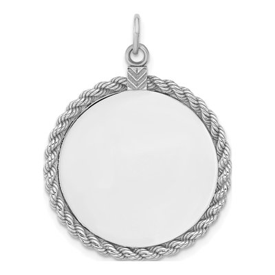 Sterling Silver Round Disc Pendant