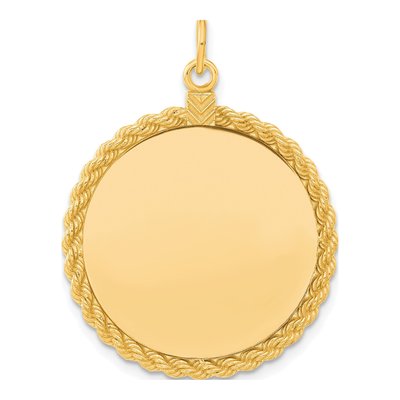 Gold-Plated Sterling Silver Disc Pendant