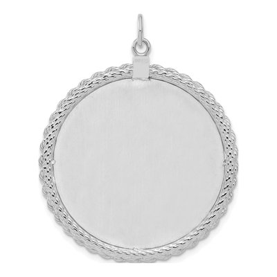Sterling Silver Round Disc Pendant – view 4