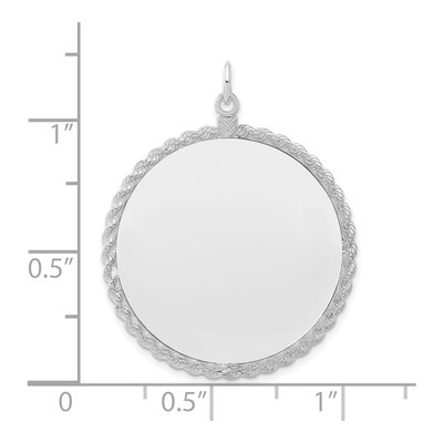 Sterling Silver Round Disc Pendant – view 5