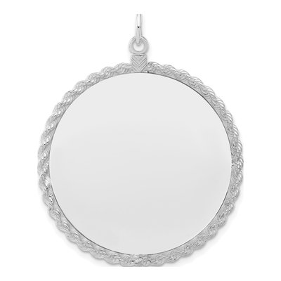 Sterling Silver Round Disc Pendant