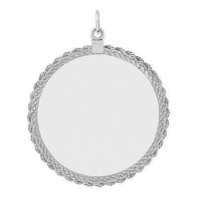 Sterling Silver Round Disc Pendant – view 3