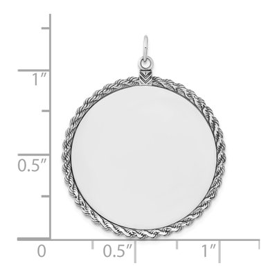 Sterling Silver Round Disc Pendant – view 4