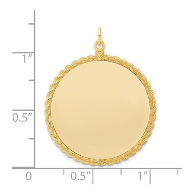 Gold-Plated Sterling Silver Round Disc Pendant – view 5