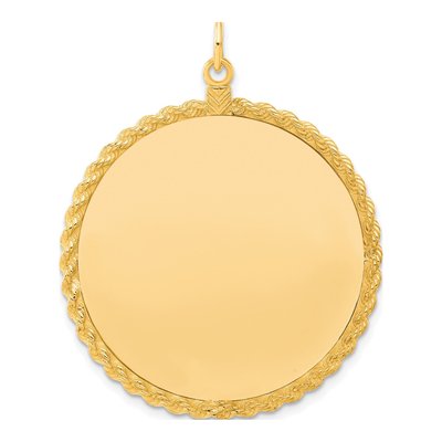 Gold-Plated Sterling Silver Round Disc Pendant