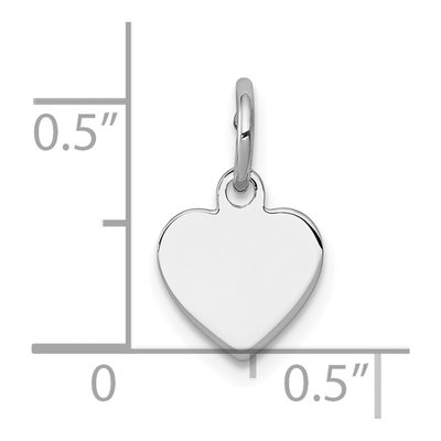 Sterling Silver Heart Disc Charm – view 4