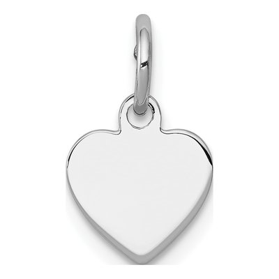 Sterling Silver Heart Disc Charm
