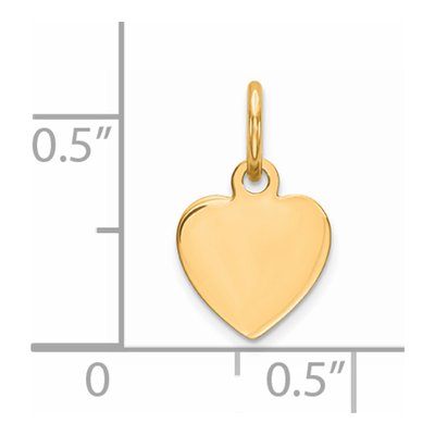 Gold-Plated Sterling Silver Heart Disc Charm – view 4