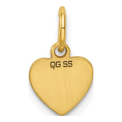 Gold-Plated Sterling Silver Heart Disc Charm – view 5