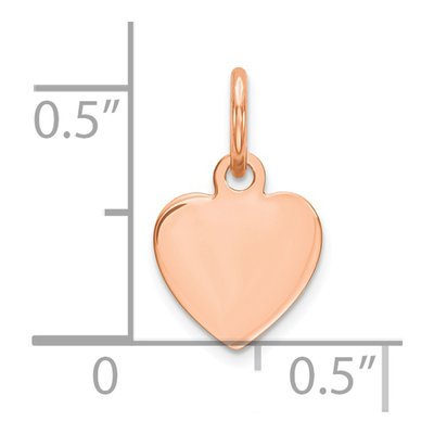 Rose Gold-Plated Sterling Silver Heart Disc Pendant – view 4