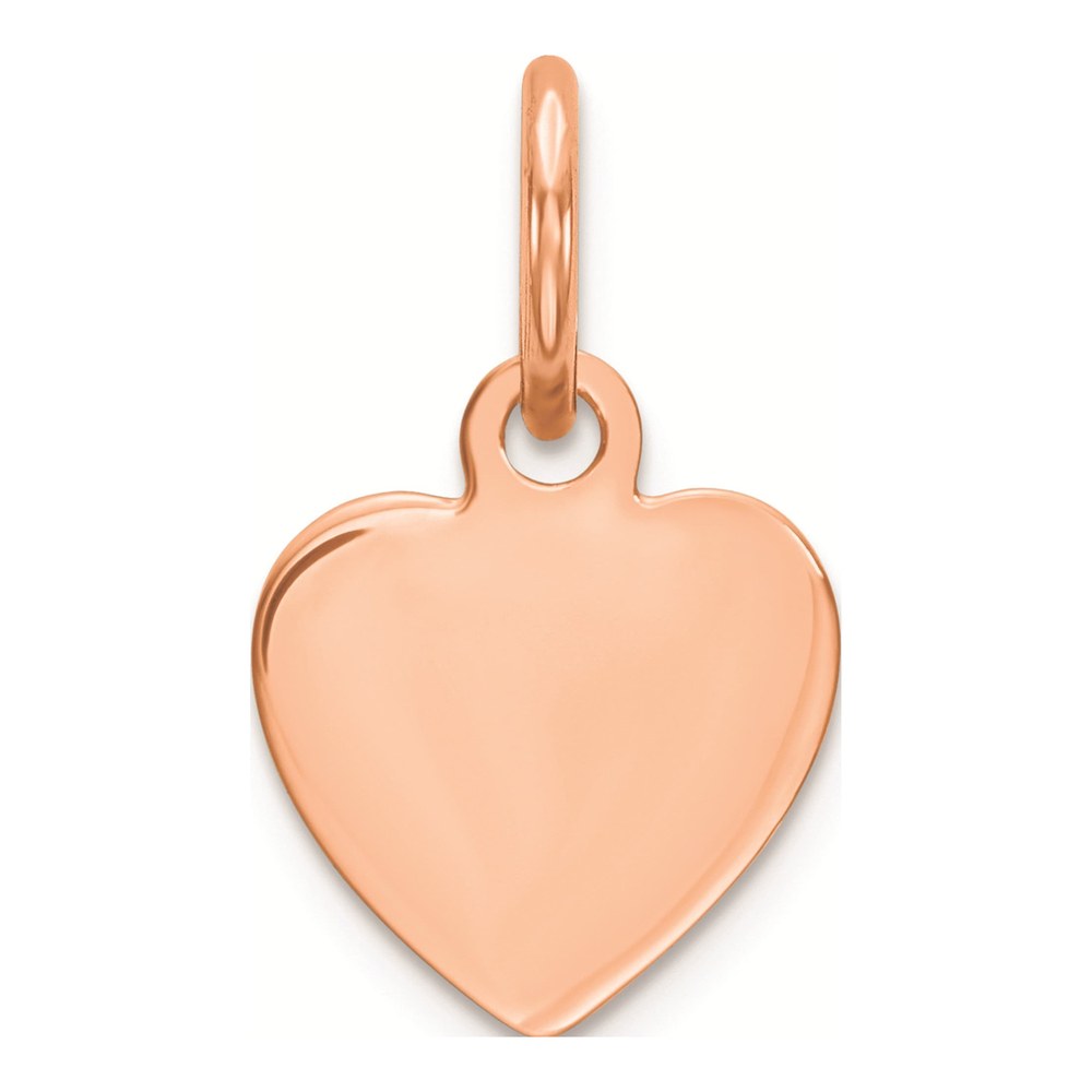 Sterling Silver Rg Plated Engraveable Heart Polished Front/satin Back Disc