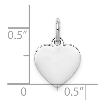 Sterling Silver Heart Disc Charm – view 4