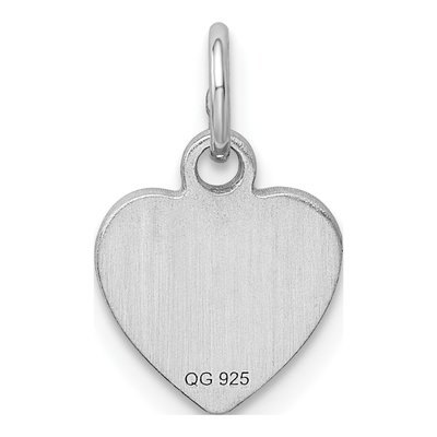 Sterling Silver Heart Disc Charm – view 5