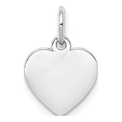 Sterling Silver Heart Disc Charm