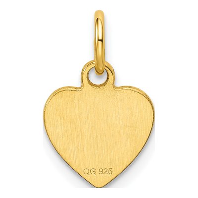 Gold-Plated Sterling Silver Heart Disc Charm – view 4