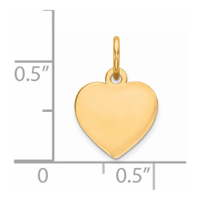 Gold-Plated Sterling Silver Heart Disc Charm – view 4