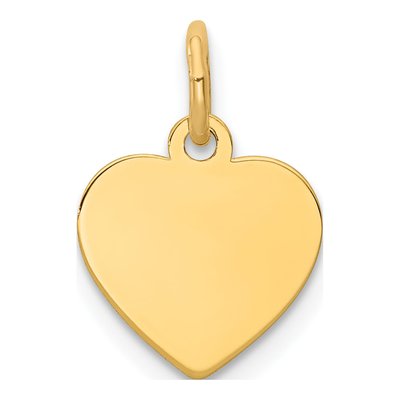 Gold-Plated Sterling Silver Heart Disc Charm
