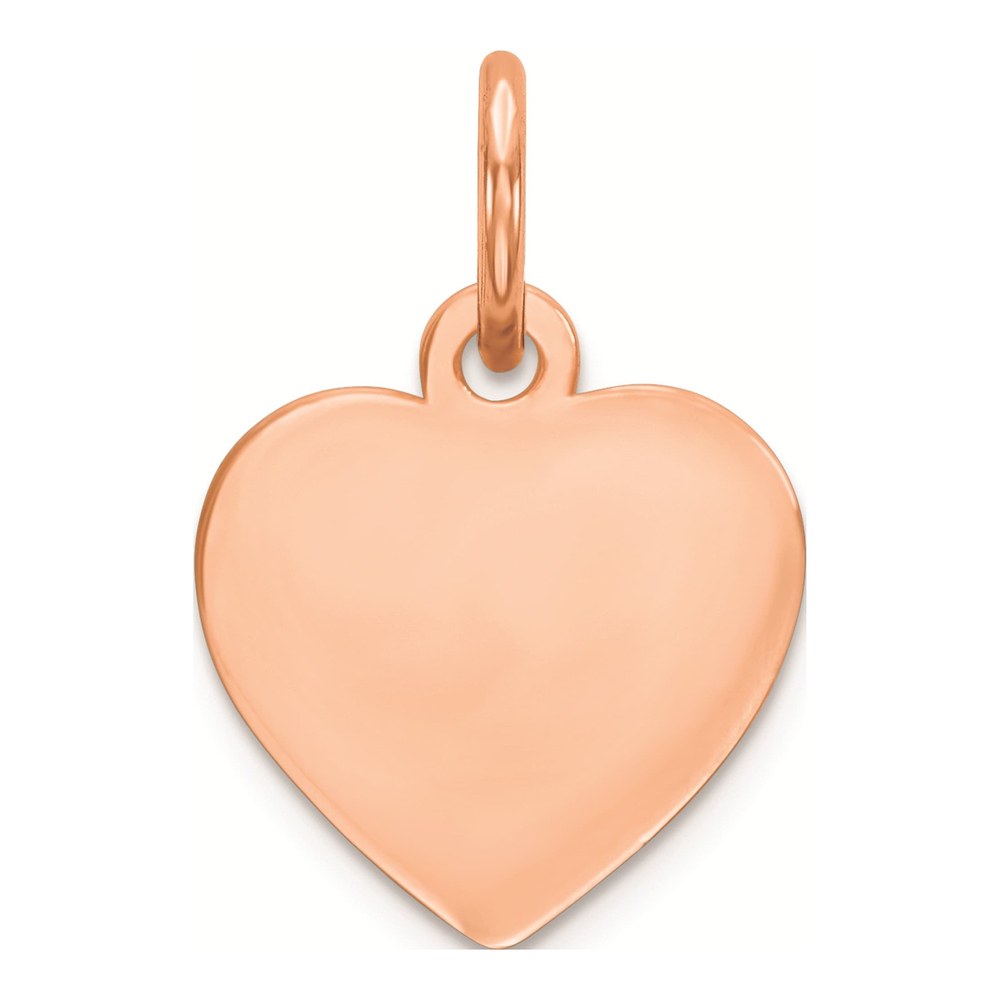 Sterling Silver Rg Plated Engraveable Heart Polished Front/satin Back Disc