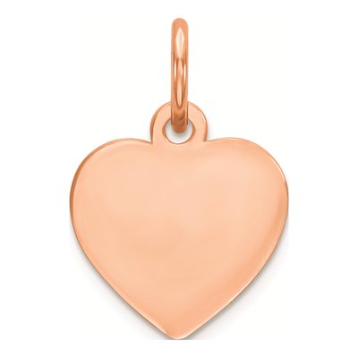 Rose Gold-Plated Sterling Silver Heart Disc Pendant