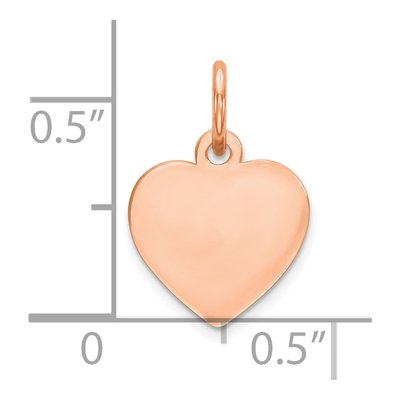 Rose Gold-Plated Sterling Silver Heart Charm – view 2