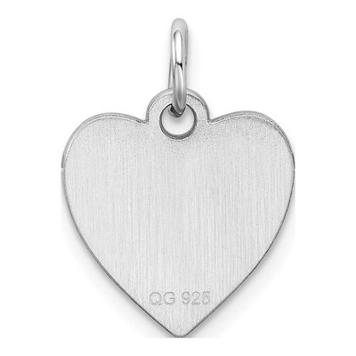 Sterling Silver Heart Disc Charm – view 5