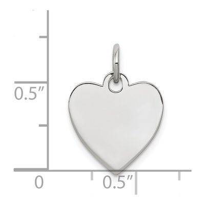 Sterling Silver Heart Disc Charm – view 3