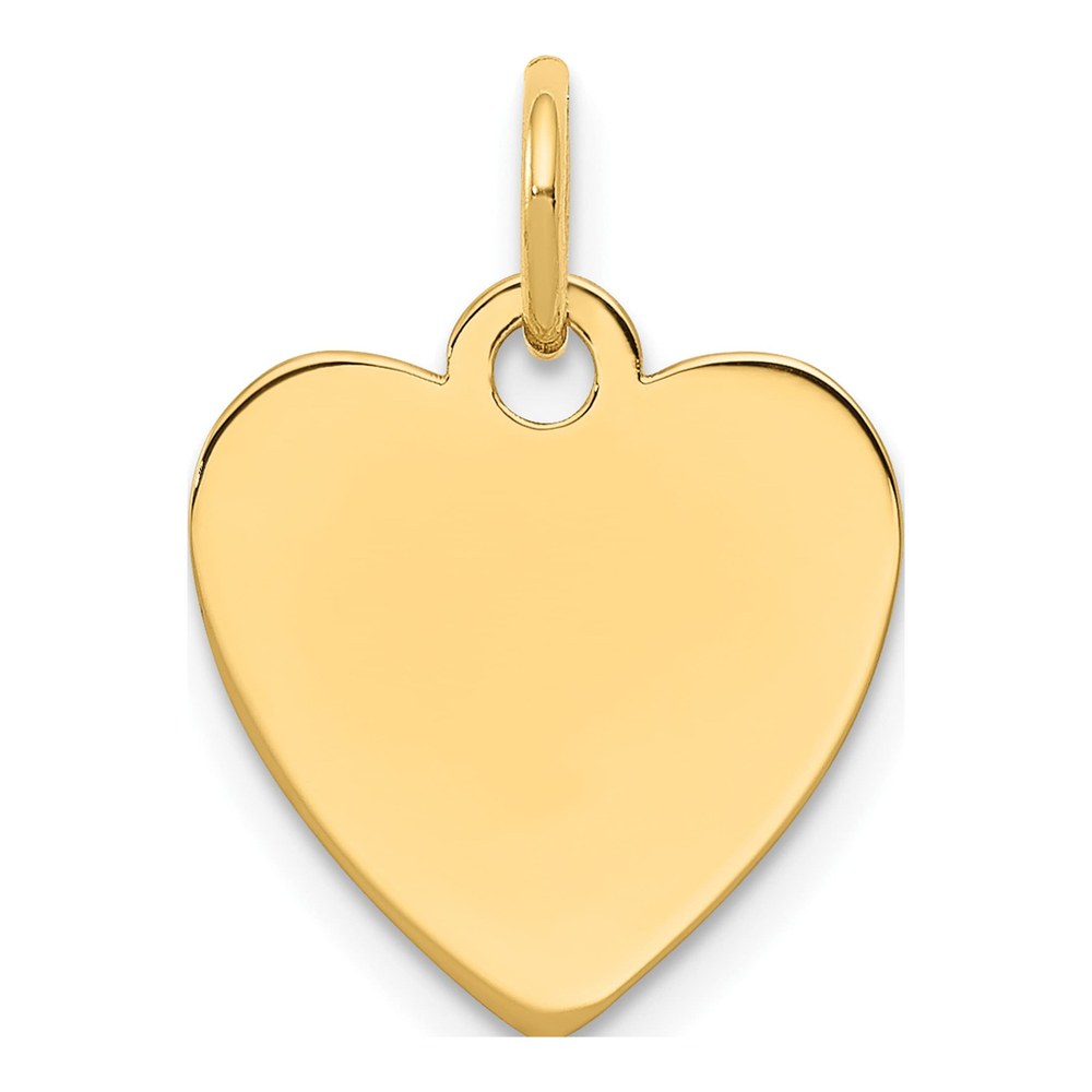 Engravable Heart Disc Charm