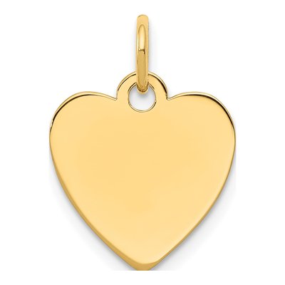Gold-Plated Sterling Silver Heart Disc Charm