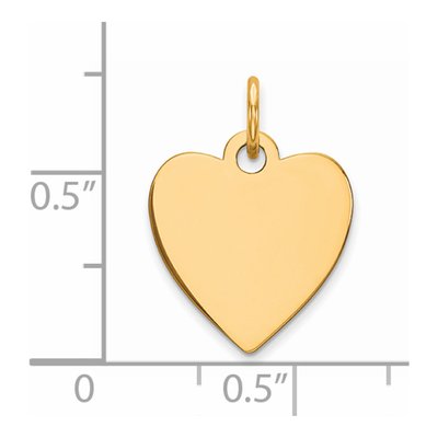Gold-Plated Sterling Silver Heart Disc Charm – view 3