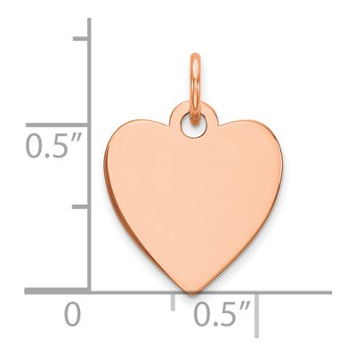 Rose Gold-Plated Sterling Silver Heart Disc Pendant – view 2