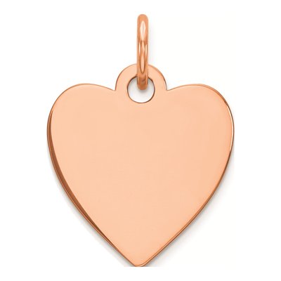 Rose Gold-Plated Sterling Silver Heart Disc Pendant