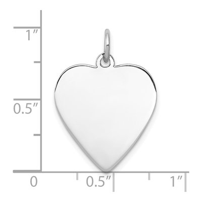 Sterling Silver Heart Disc Charm – view 4