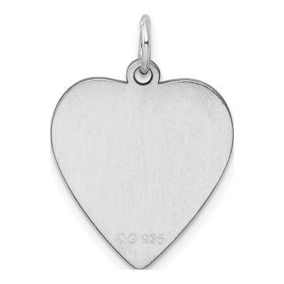 Sterling Silver Heart Disc Charm – view 5