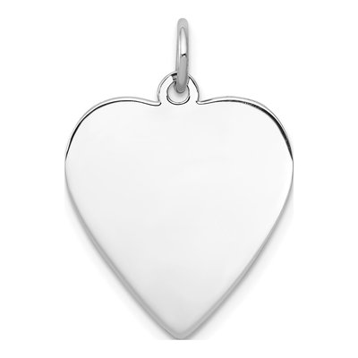 Sterling Silver Heart Disc Charm