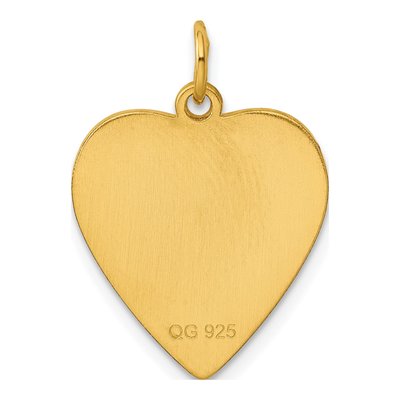 Gold-Plated Sterling Silver Heart Disc Charm – view 4